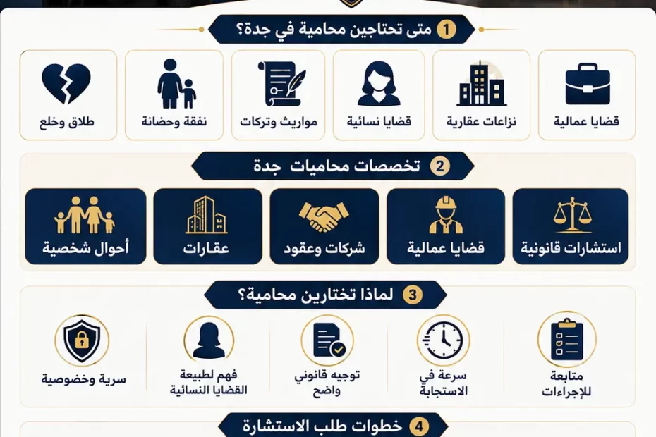 ارقام محاميات في جدة استشارات قانونية