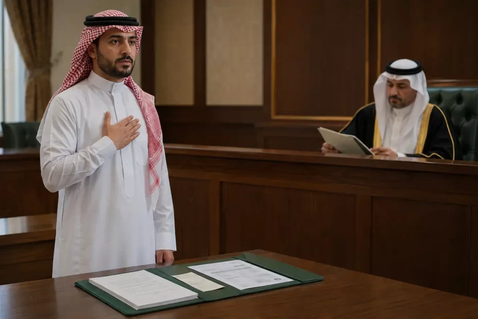 أداء اليمين المتممة في السعودية أمام المحكمة لاستكمال دليل ناقص في مطالبة مالية